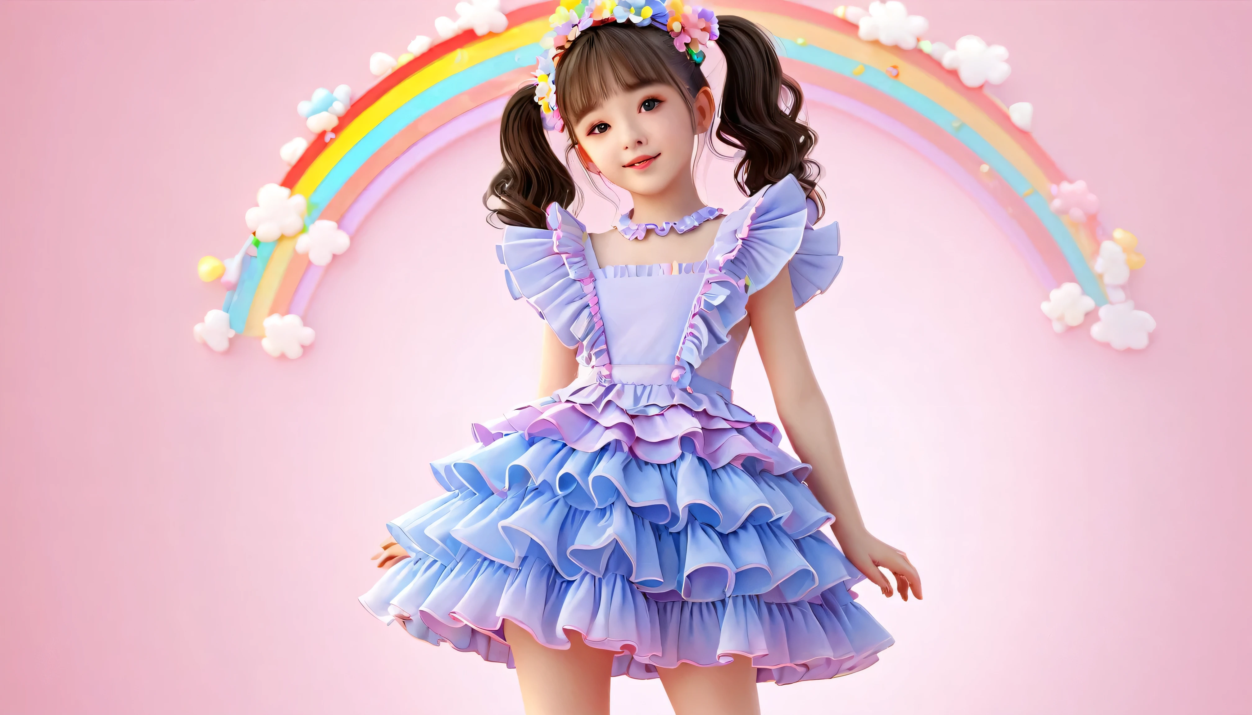6-year-old girl dressed as a unicorn