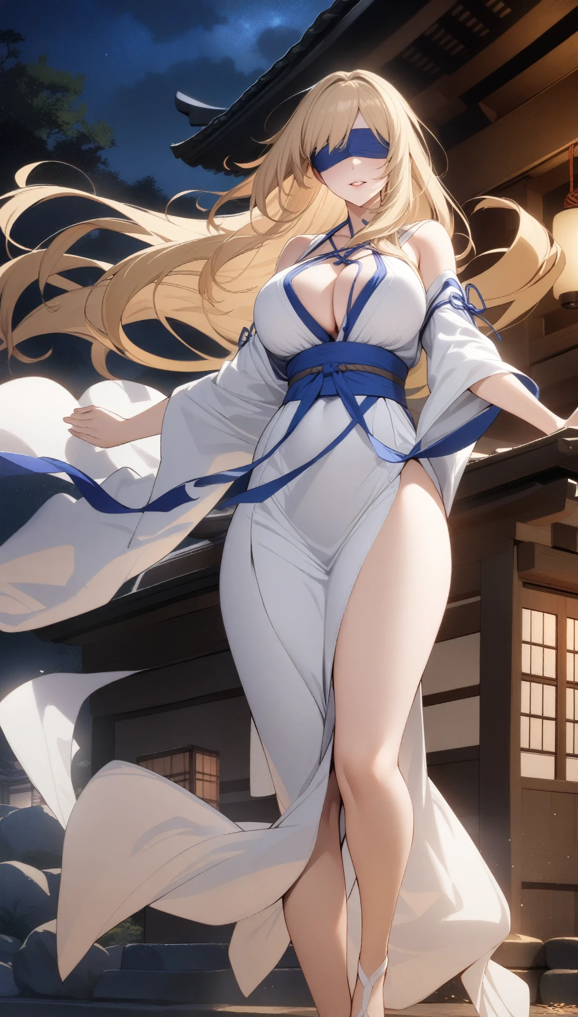 masterpiece, best quality, very aesthetic, absurdres, 1girl, mature_lady,white_dress,wet_clothes,(tortoiseshell bondage, red_rope, hand_behind, roped_body,bound by ropes:1.3) ,tears_in_eyes,,tsunade_(naruto), 1girl, blonde_hair, brown_eyes, breasts, large_breasts, long_hair, forehead_jewel,,rose,dark_background,  flower, ice_flower, icicle,,floating_hair,