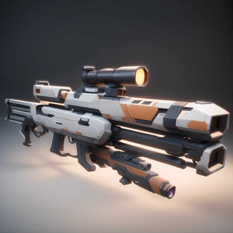 sci-fi gun, sniper rifle, side view, (masterpiece, top quality, best quality, official art, beautiful and aesthetic:1.2),(8k, best quality, masterpiece:1.2)