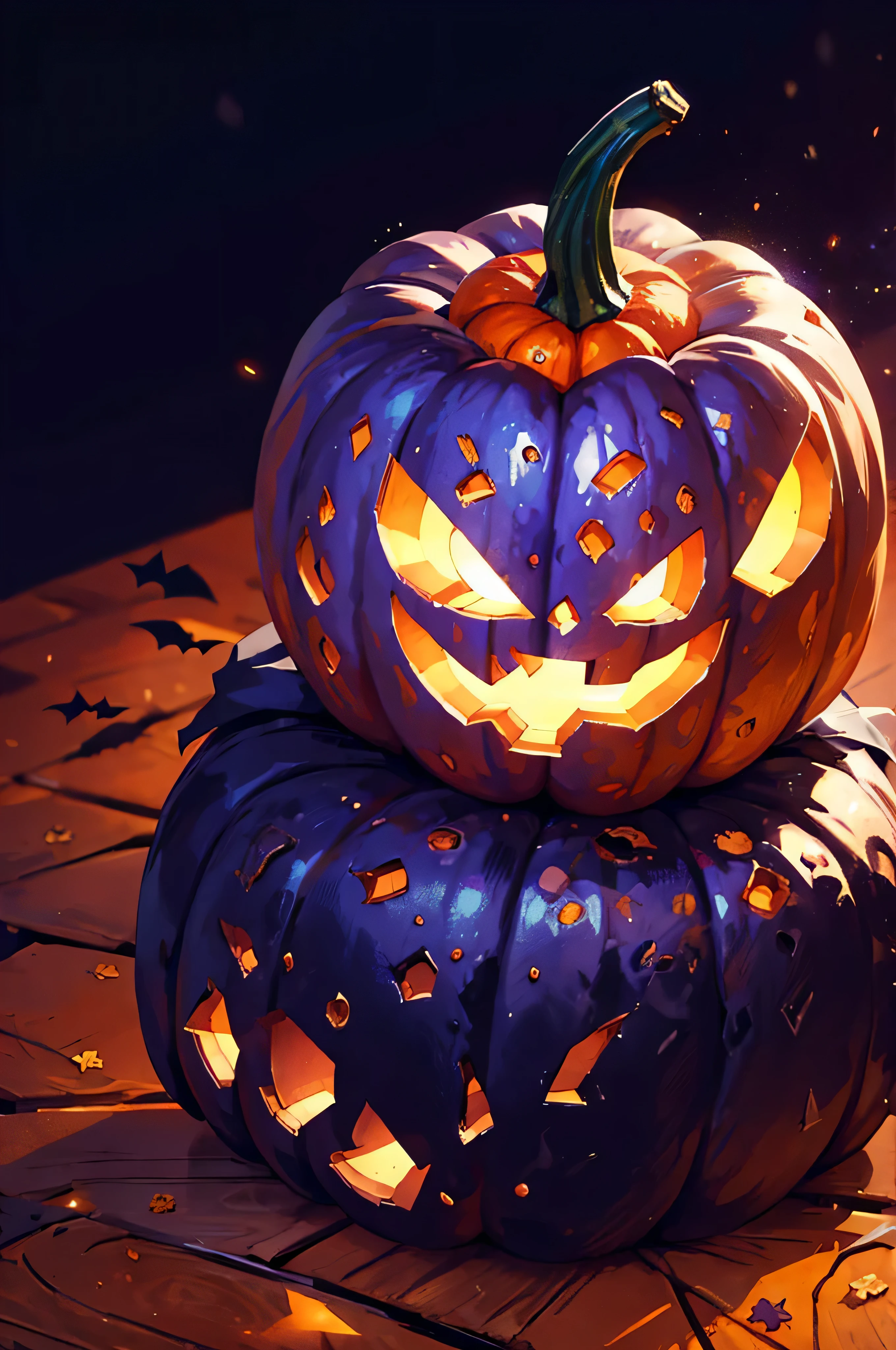 Halloween、night,Pumpkin,Background only