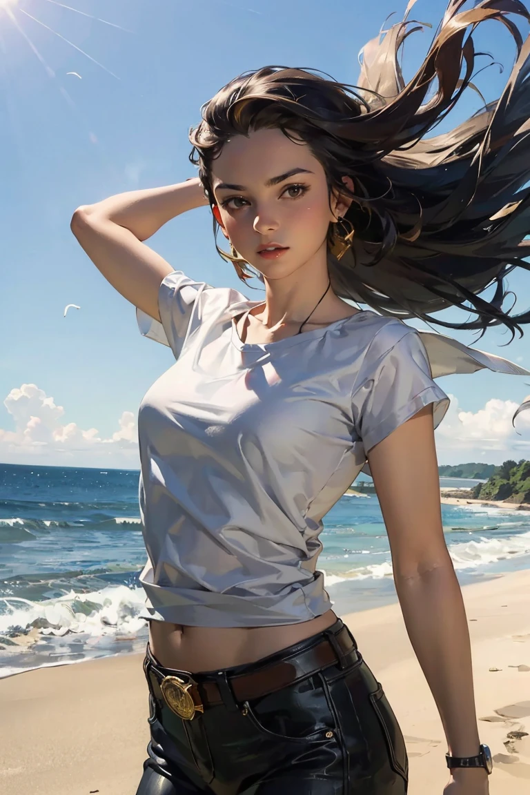  (beautiful and clear background:1.2),, fantastic paintings ,graffit style ultra detailed hair, masterpiece, best quality, high quality, highres, detail enhancement, ((most beautiful image in the world)), masterpiece, best quality, high quality, highres, detail enhancement, ((most beautiful image )),with short, shiny black hair, t-shirt, wearing jeans,, art by stjepan sejic, art by j scott campbell, art by guillem march, art by citemer liu, 4k, high resolution, comic book character, comic, high quality detailed, style ::2.0 comix illustration style,tatoon style, high quality, highres, detail enhancement, 8k, hd, best quality, high quality, highres, detail enhancement, 8k, hdr, sharp focus, ultra detailed, perfect lighting
