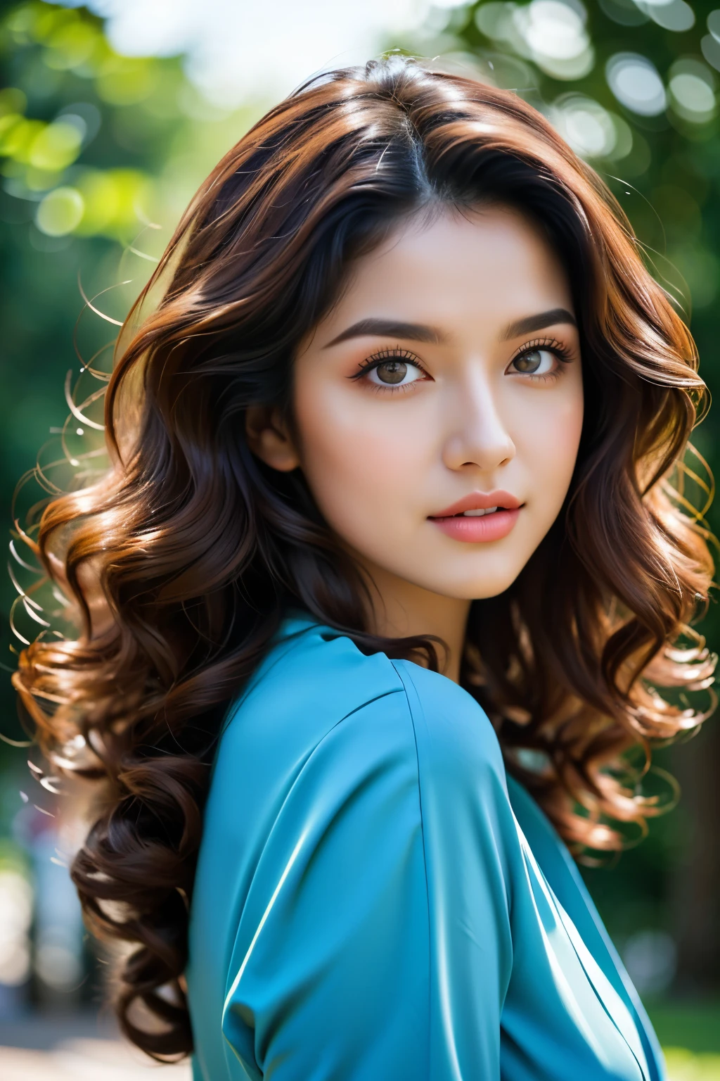 aishwarya rai, (looking at viewer), (bokeh:1.1), hijab, parted lips,expressionless, realistic, arm behind head, string micro bikini, skyline, best quality, (photorealistic:1.4), ultra high-resolution, massive breasts