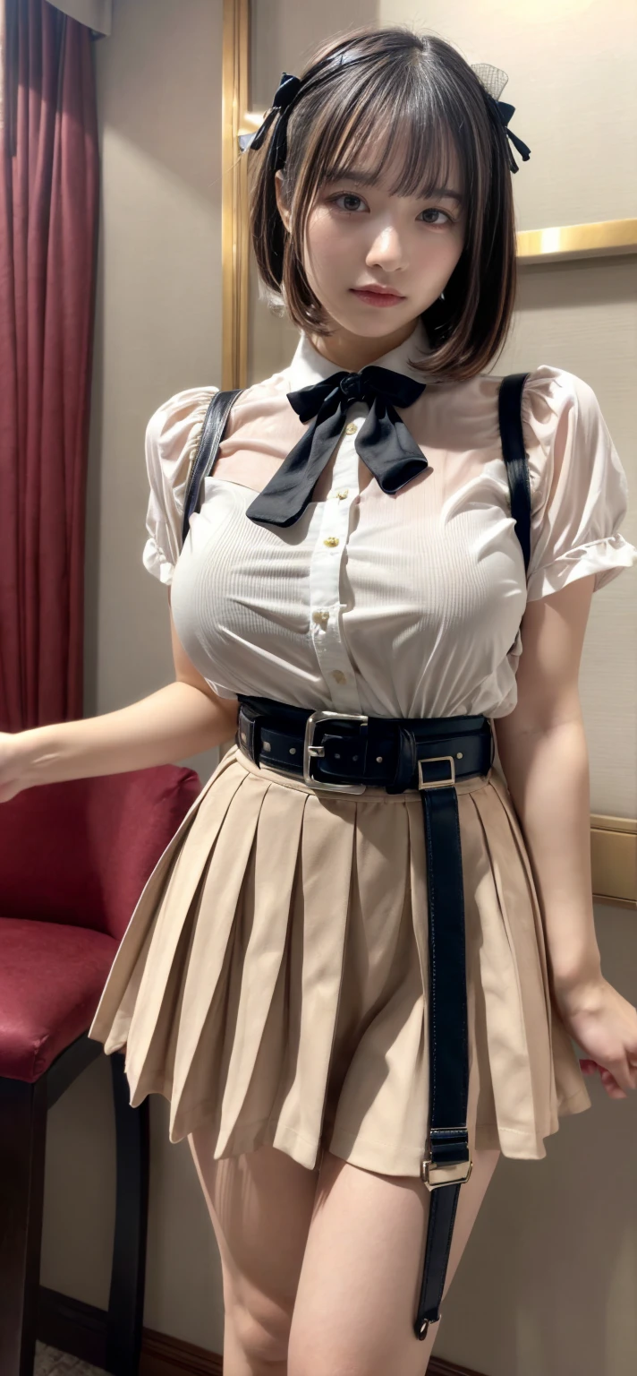 ((((very short))))、earring、collar shirt、、((((blunt bangs)))) ((Short bangs))、trimmed bangs、(((Inside a stylish clothing store)))、(masterpiece、best quality、In 8K、32,000、masterpiece、hmm、incredibly huge 、Super high resolution、impressionism、realistic:1.2)、cowboy shot、sharp focus、Beautiful face with detailed background of face and eyelids、blue sky、glowing skin、sharp eyes、Realistic eyes and beautiful face、blurred background、beautiful 28 year old girl、glowing skin、(((bright and beautiful hair)))、Iris、(((Simple blouse)))、(knee length skirt)、(very little(blanche)You look scary:1.45)、thighs thighs thighs thighs、curve、dynamic pose、powerful configuration、((gloomy expression))、((a look of contempt))、sweating、((blue silver hair color))、lace panties、((source order))、high nose、(small mouth)、skirt torn、((hold on to your skirt))、stockings、Pubic hair visible、clerk、(Wear a name tag)