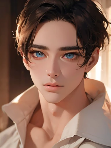 a male character with beautiful detailed eyes, detailed lips, extremely detailed face, long eyelashes, perfect face shape, no errors, naughty expression, sticking out tongue, different colored eyes, in a palace room, (best quality,4k,8k,highres,masterpiece:1.2),ultra-detailed,(realistic,photorealistic,photo-realistic:1.37),vivid colors,dramatic movie lighting,photorealistic,masterpiece,usando óculos