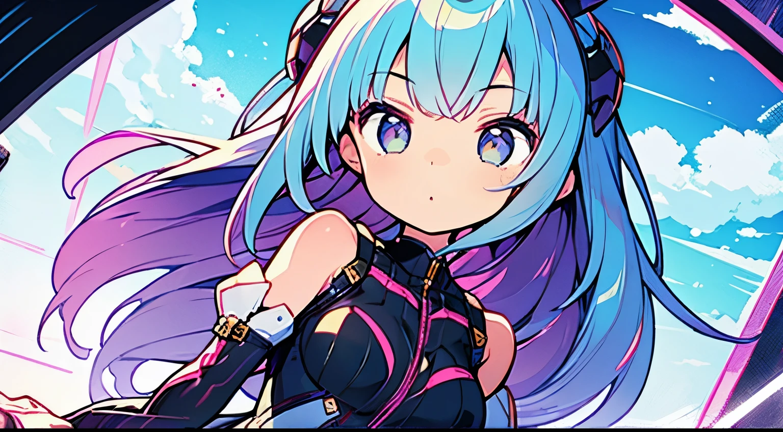 
score_9_up, score_8_up, score_7_up, source_anime,high resolution 
 
aanj, long hair, hair intakes, headgear, large breasts,newjersey , 1girl, solo, breasts, long hair, blue eyes, blue hair, large breasts, heart, very long hair, looking at viewer, absurdly long hair, upper body, open mouth, arms up, smile