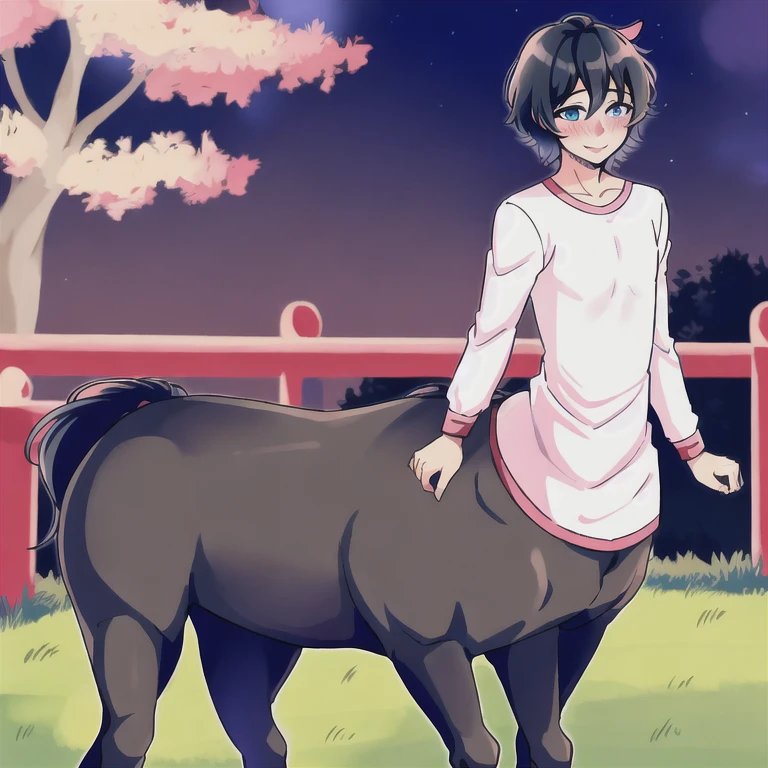 Cute little 4 year old, has intercourse with a horse ,( takes the member with his hands, semen comes out of his mouth), naked.