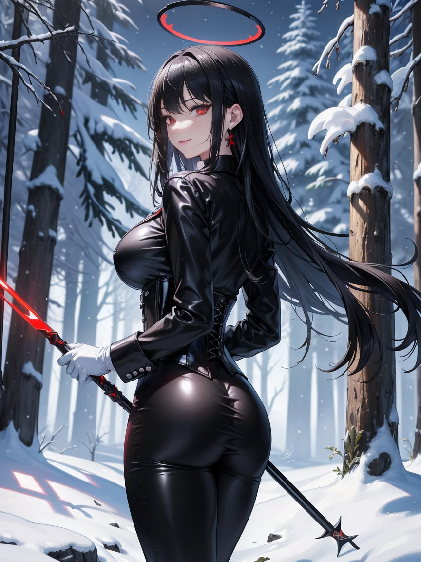 Thick outline, whole body,comics, Realistic, One girl, Completely naked,alone, ice, Holding a sword, Cowboy Shot, kuchiki_Rukia, Japanese Street, Detailed Background, Detailed face, Fine grain