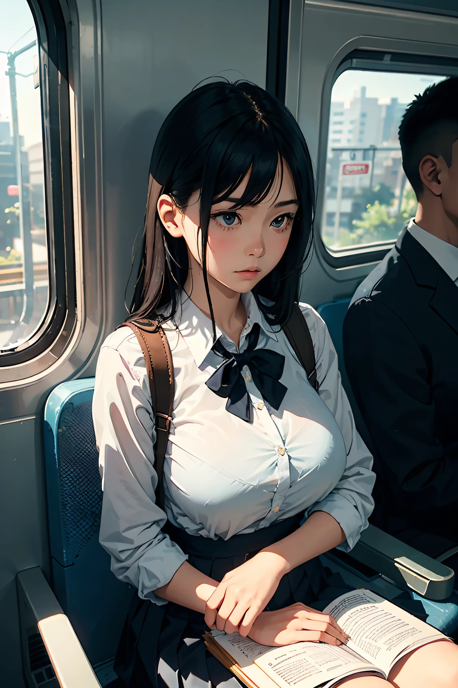 I'm masturbating on the train, so I asked her to cosplay the train.、I her all night when she became a train.!