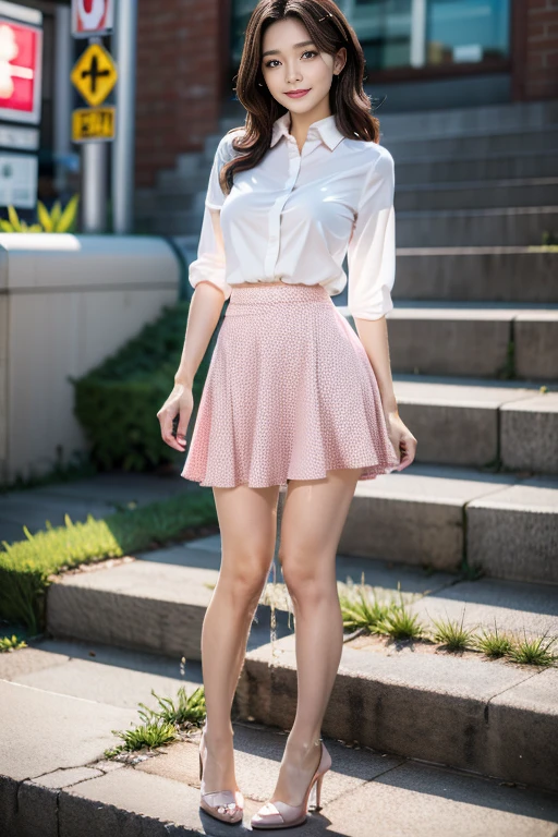 (photo of a beautiful 20 year old girl, beautiful and charming with contemporary fashion drawings as well),
(((((Full body shot:1.5))))), (full body photo Close-up photo of the shin), (Indian babe), (standing position), (looking at viewers, front view shot, from_fronts),
best quality, movie studio lighting, illustration at Very detailed, ultra high resolution, depth of field, caustic, wide exposure, natural shading, masterpiece, hyper realistic, hyper detailed, photorealists, 8K, HDR, High resolution, 1girl, Blurry background, (Bokeh:1.2), RAW photo, complicated details, extremely detailed, candid picture, candid shots, extreme detailed, colorful, highest detailed, (iconic picture shot, perfect brightness, perfect contrast, perfect colour),
hair in one eye, purple eyes, Golden blonde hair, bob, side bangs, sharp eyeliner, blush eyeshadow with thick eyelashes, lip gloss very delicate and beautiful, round chin, round earrings, sharp eyes, letter choker, diamond necklace, (symmetrical eyes), (perfectly symmetrical body),
(pretty face, iconic face), detailed face, detailed eye, detailed lips, detailed neck, ultra realistic face, ultra realistic eye, ultra realistic lips, attractive hair style, detailed hair style, (perky breasts, perfect rounded breasts, attractive breasts, perfect symmetrical breasts), (attractive body figure, perfect body figure, perfect figure, curvy_figure), flat stomach, Open your chest, show your chest, open your navel, show your navel, skin_tight, (thin), smile,
((beautiful High heels, fancy high heels)),
(beautiful girl in Indian outfits),
((fancy blouse Unbutton the top 2 buttons, covered with a blue blazer, belts 3.5cm, fancy skirt, beautiful flared skirt, floral skirt)), , ,