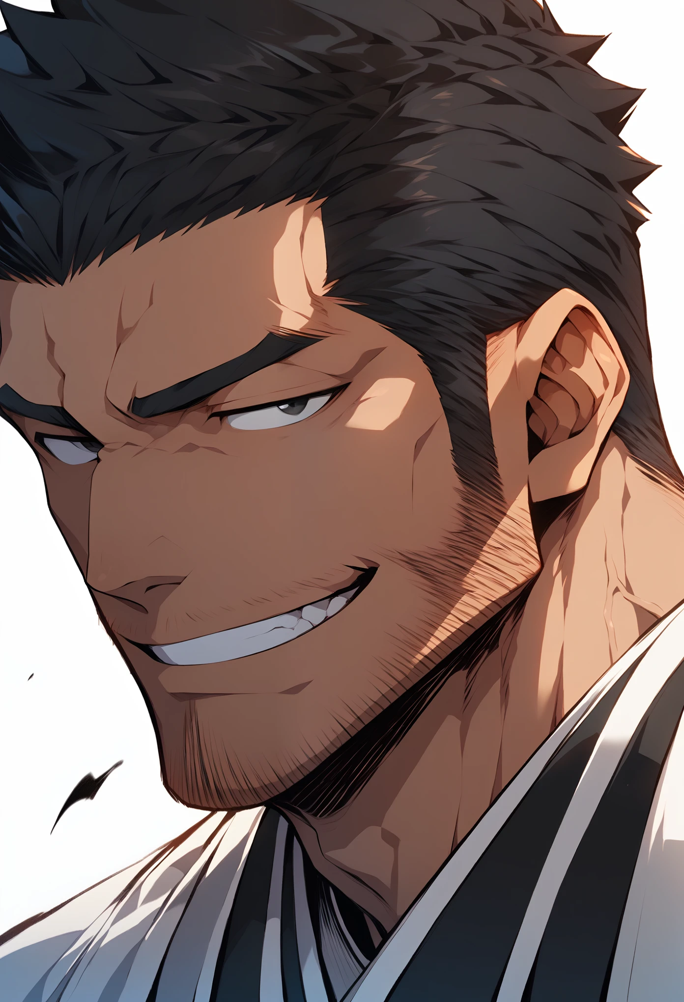 Bleach's Kurosaki Isshin, Japanese, male, muscular, black hair