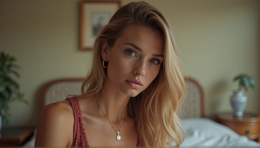 NSFW, naked, nude, ass pose, (Mesa, Best Quality), ultra detailed, photorealistic, whole body, a beautiful female adult model, ((naked)), ring accessories, Short blonde hair, Perfect face, beautiful face, Tempting, pretty eyes, Heavy makeup, Red lips, dark eye makeup, seductive smile, stone castle of the mediterranean sea, shaped body,