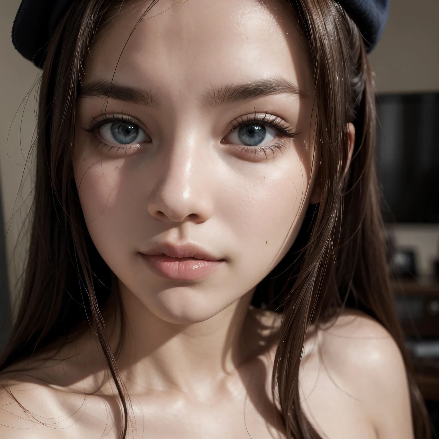 best quality)), ((artwork)), (detailded), (noise free photo), (clear image), ( clear image), (image with natural green eyes),(image with better clarity), feminine beauty, girly face, fleshy lips, femininity, natural blonde, beautiful face.