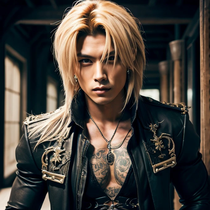 8k, cinematic lighting, bright front lighting. Professional photography of an unsung and mysterious film, bold lines, hyper detailed, dramatic lighting, (intricate details, masterpiece, best quality: 1.4) Very handsome guy, the appearance of the model sits at twilight in the corner in the corners, chains weigh chains on the walls, on the floor of the chain, the guy is poorly lit, sad face, in a black suit with a white shirt with an unbuttoned top, hair to the shoulders, on the chest and blood of the face, dark background, a gloomy prison around the chain, a little light falls on the face of a guy with gloomy lighting, the guy sits With a chain in his hands in a prison cell, a man is wrapped in a chain, (chains), inspired by Yamagata Hiro, sleeping in chains, in chains, detailed johan liebert, Mixed with Alucard, discreet, illustration, cinematic lighting, bright front lighting. Professional photo of an unsung and mysterious film, 1 boy, bangs, belt, black jacket, black trousers, blood, knitted, tied wrists, blond hair, chain, chain, shirt with collar, cuffs, cuts, formal, handcuffs, trauma, jacket, on the knees, long sleeves, looking at the viewer, men's focus, open clothes, open shirt, trousers, split lips, red eyes, shirt, medium length hair, solo, suit, torn clothes, torn shirt, white shirt, BLACK JACKE