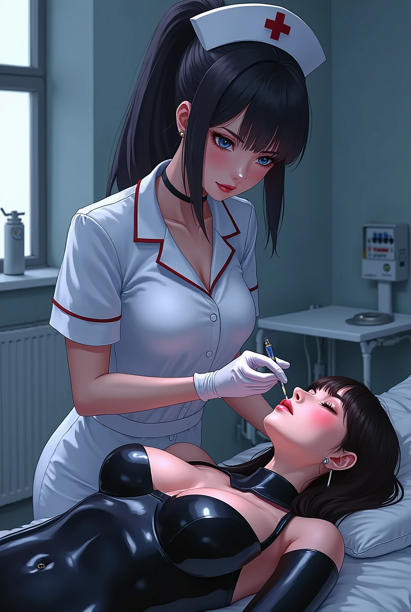 Tifa Lockhart　A lot of semen　Huge penis　Sleeping on the operating table