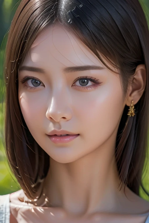 a close up of a woman with a very big breast posing for a picture, beautiful south korean woman, beautiful young korean woman, heonhwa choe, gorgeous young korean woman, lee ji-eun, lee ji - eun, popular korean makeup, young adorable korean face, jaeyeon nam, korean face features, hwang se - on, popular south korean makeup