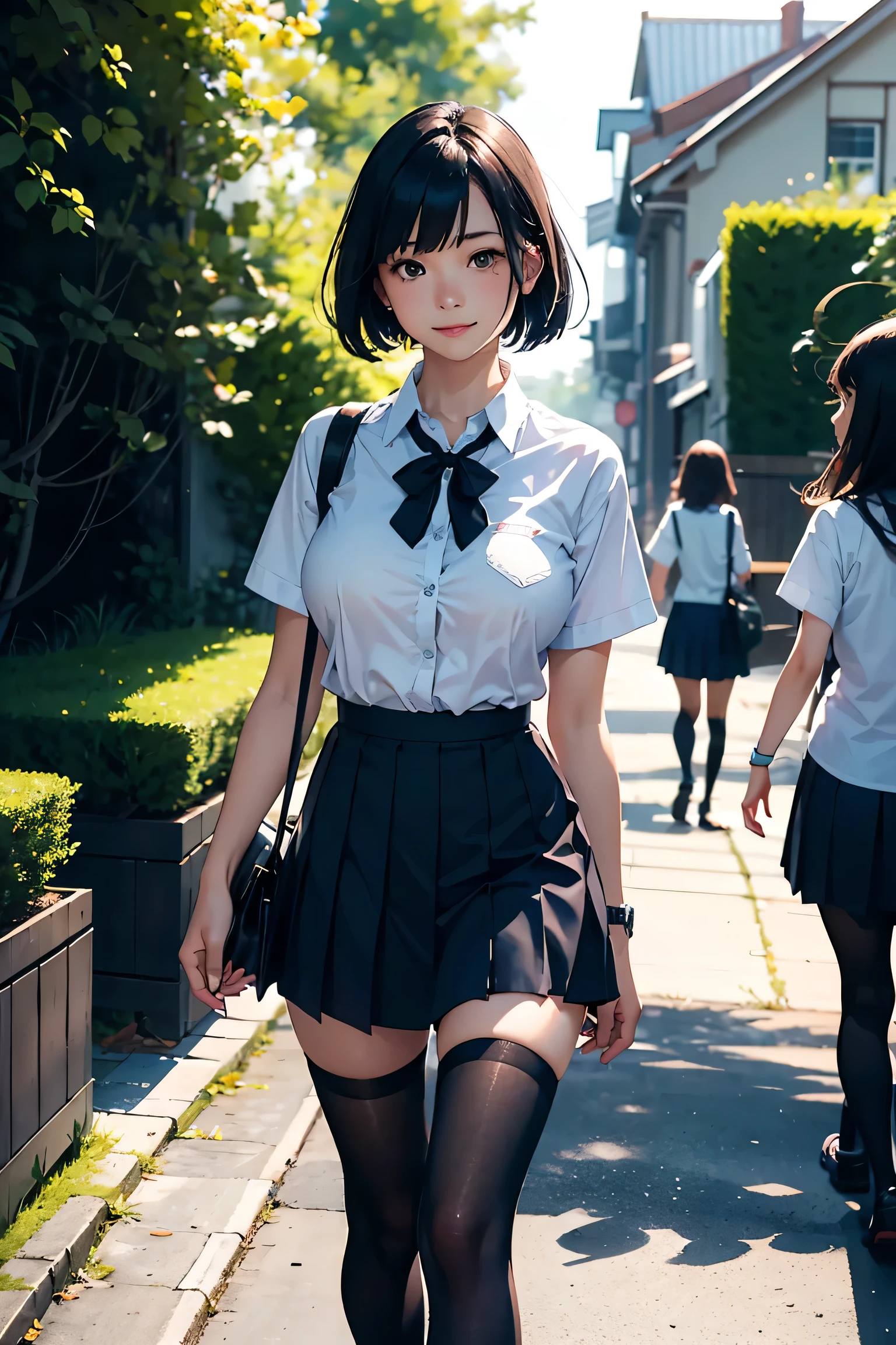 Japan riding a bike,mini skirt、white panties、ponytail、beautiful thighs、her knees are up、I can see white pants.、Beautiful panties、beautiful girl、beautiful woman、beautiful woman、con hentai、Beautiful panties、beautiful thighs、beautiful girl、beautiful woman、Happy!!!, , motorcycle,[ realistic pictures ]!!, High resolution,