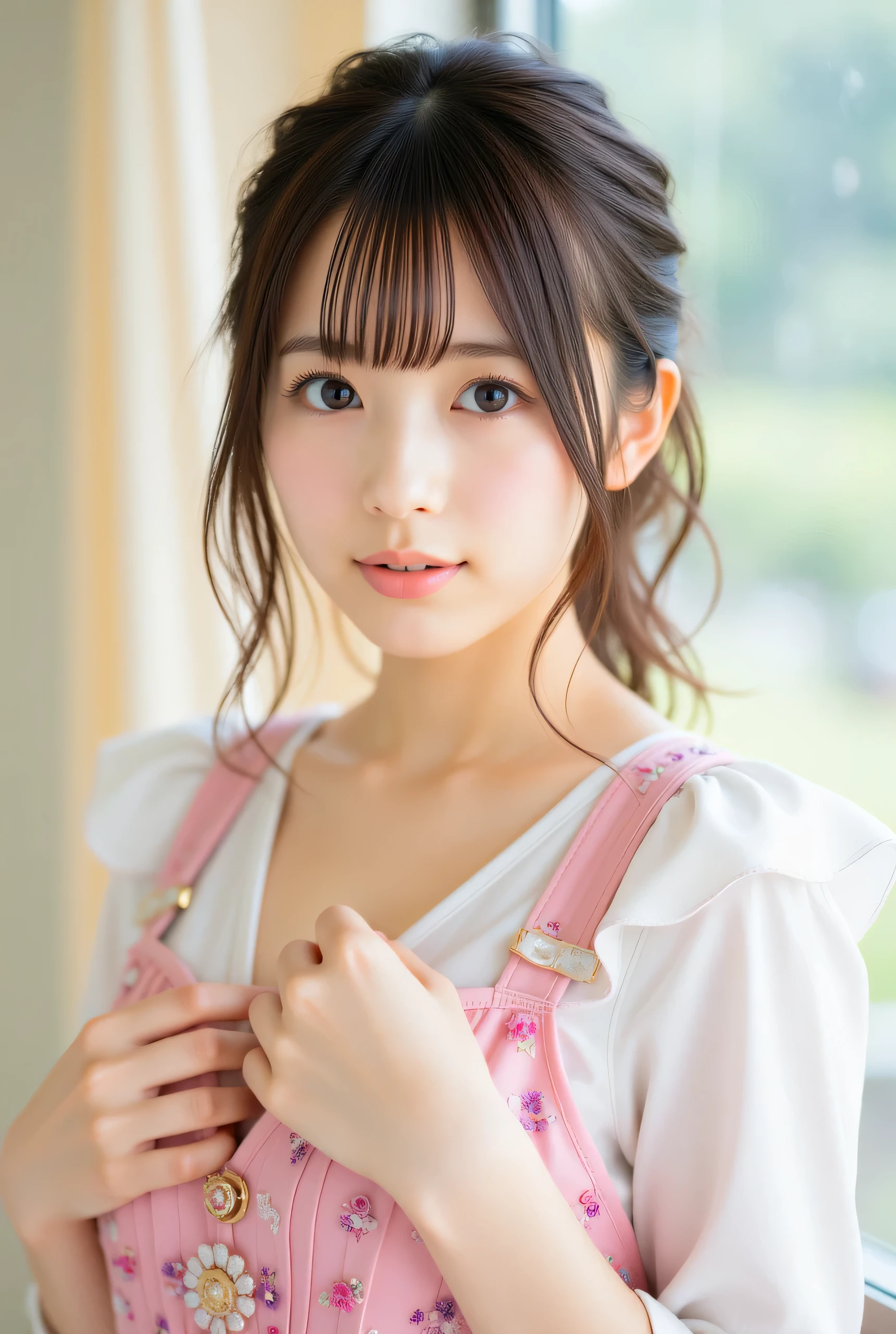 raw photo of Cute idol high school girl,cute 1 gravure idol, j-pop idol style,