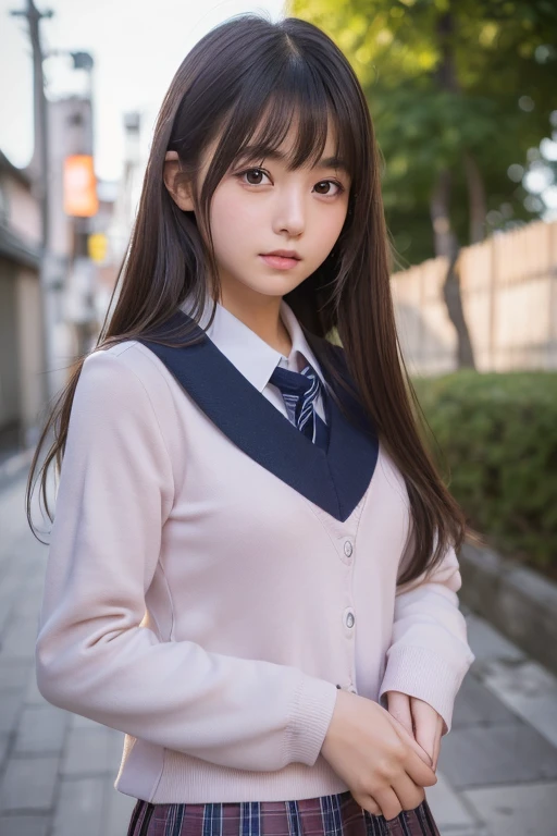 masterpiece, Bokeh, (Beautiful Face), (Detailed face), (Perfect hands:1.2),(Japanese Idols:1.6), (school uniform:1.3), (construction site:1.3), (Blushed:1.3), (Plump breasts:1.2), (squat:1.2), (From below:1.5), alone, Anatomically correct,