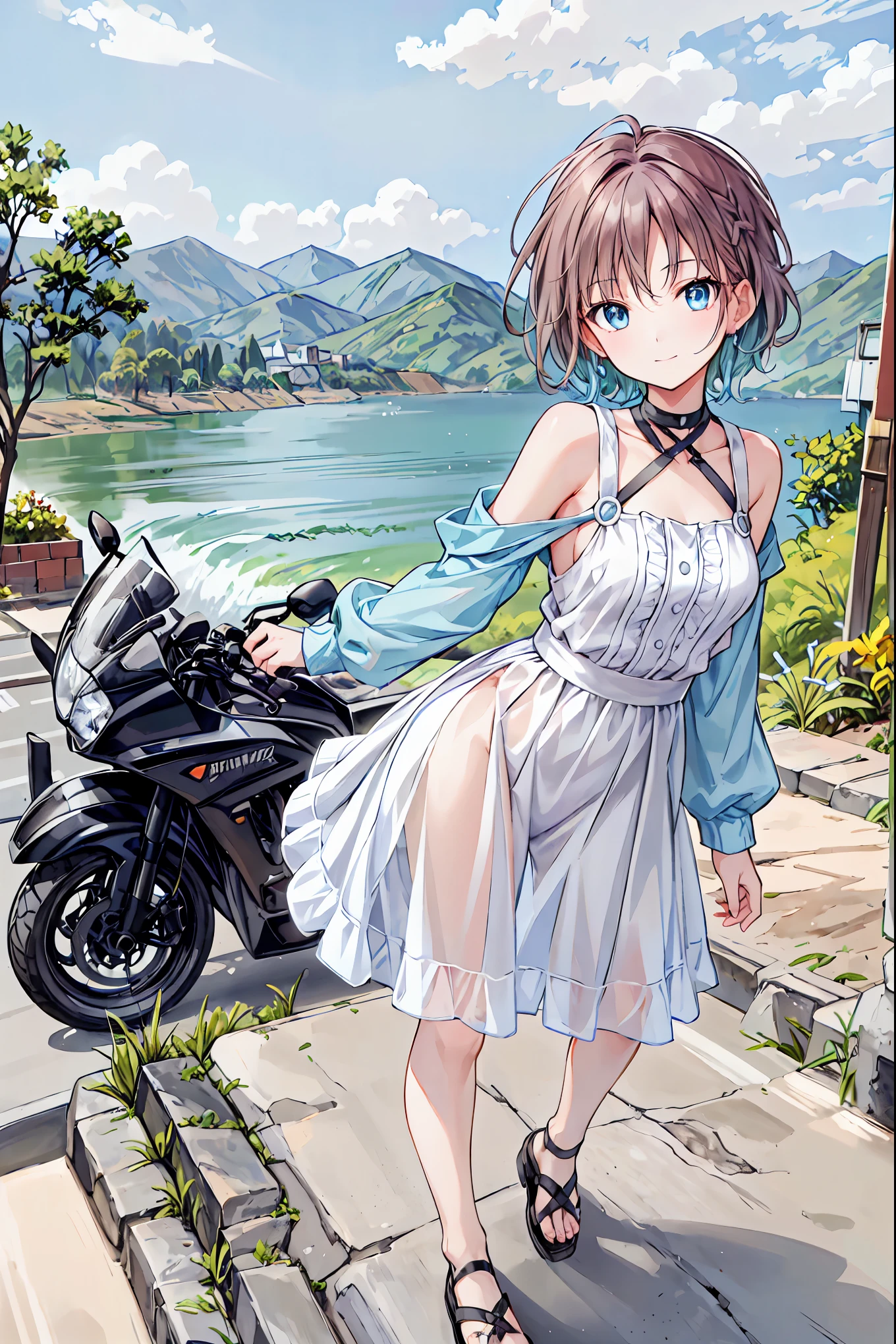 Official art using high-quality hand-drawn watercolor sketch techniques. (best quality,4k,8k,highres,masterpiece:1.2),ultra-detailed,beautiful detailed eyes,A girl with beautiful eyes, everyone, beautiful anime girl, cute anime girl, smooth anime art, anime style, elegant colors, soft lighting, delicate beautiful eyes, very coquettish, (beautiful large breast:1.2), (correct hands:1.2),