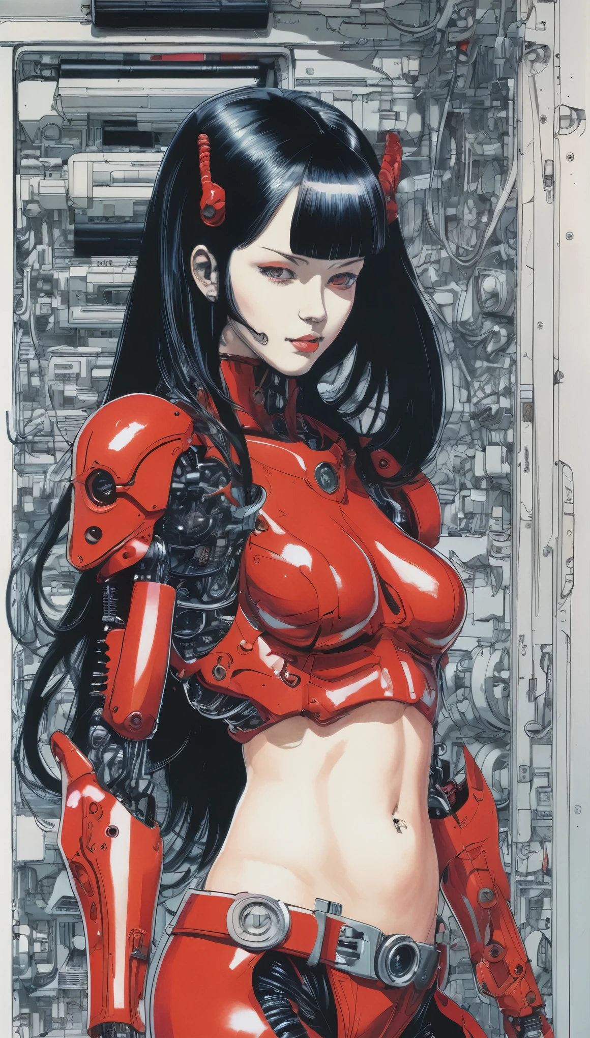 Highest quality,masterpiece,Ultra-high resolution,mechanical,Cruel Machine Girl、Mixing tube、White latex suit、nsfw,BDSM