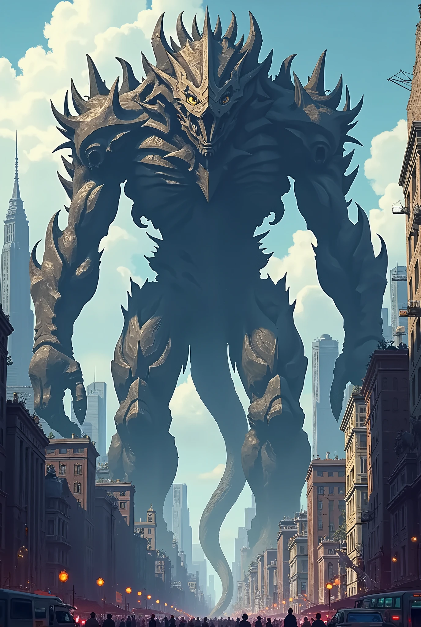 (((Highest quality)))(((Best Image)))(((anatomy)))外見は黒いfog,Wear shiny armor,Modern Battle Suits(((Appearance)))The shape is humanoid,Wearing armour(((Features)))Eyes glowing red,The shape is made of purple glowing matter..Possess modern weapons.(((male)))The skeleton is human-like、Muscle fibers are visible,fogのようなガス状のもので構築している(((background)))Barren Land,dead tree,fog,Chaotic world(((Standing posture)))Battle Scenes,overwhelmingly strong,Symbol of Terror,Highest quality。