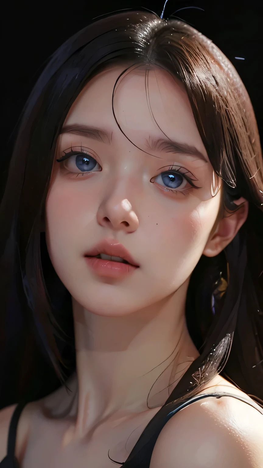 Portrait of a beautiful cyborg with 8k brown hair, intricate, elegant, highly detailed, majestic, digital photography, art by artgerm and Ruan Jia and Greg Rutkowski, surreal painting, golden butterfly filigree, broken glass, (masterpiece, side light, delicate beautiful eyes: 1.2), Human Development Report