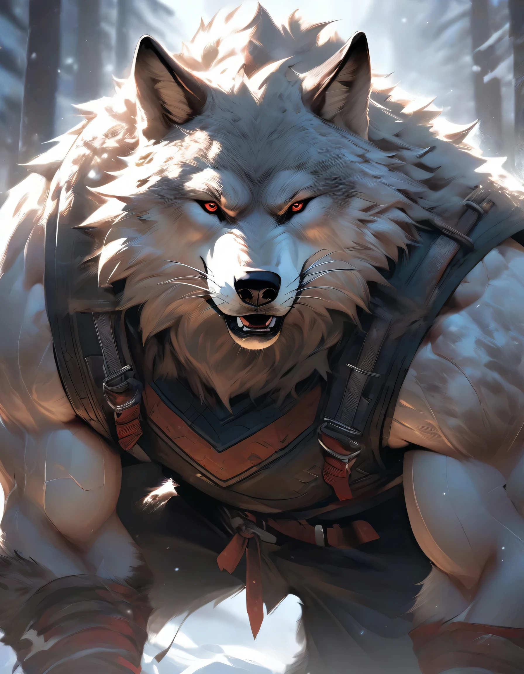 1Boy, furry male, short hair,abs close-up , bulky muscles, bulky,abs close-up, gray fur, bulky muscular, bulky muscular male, wolf, middle aged wolf male, short hair,
complex, highly detailed, digital painting, art station, concept art, sharp focus, movie lighting, leonardo di caprio, alphonse moka, cgsociety, olivia