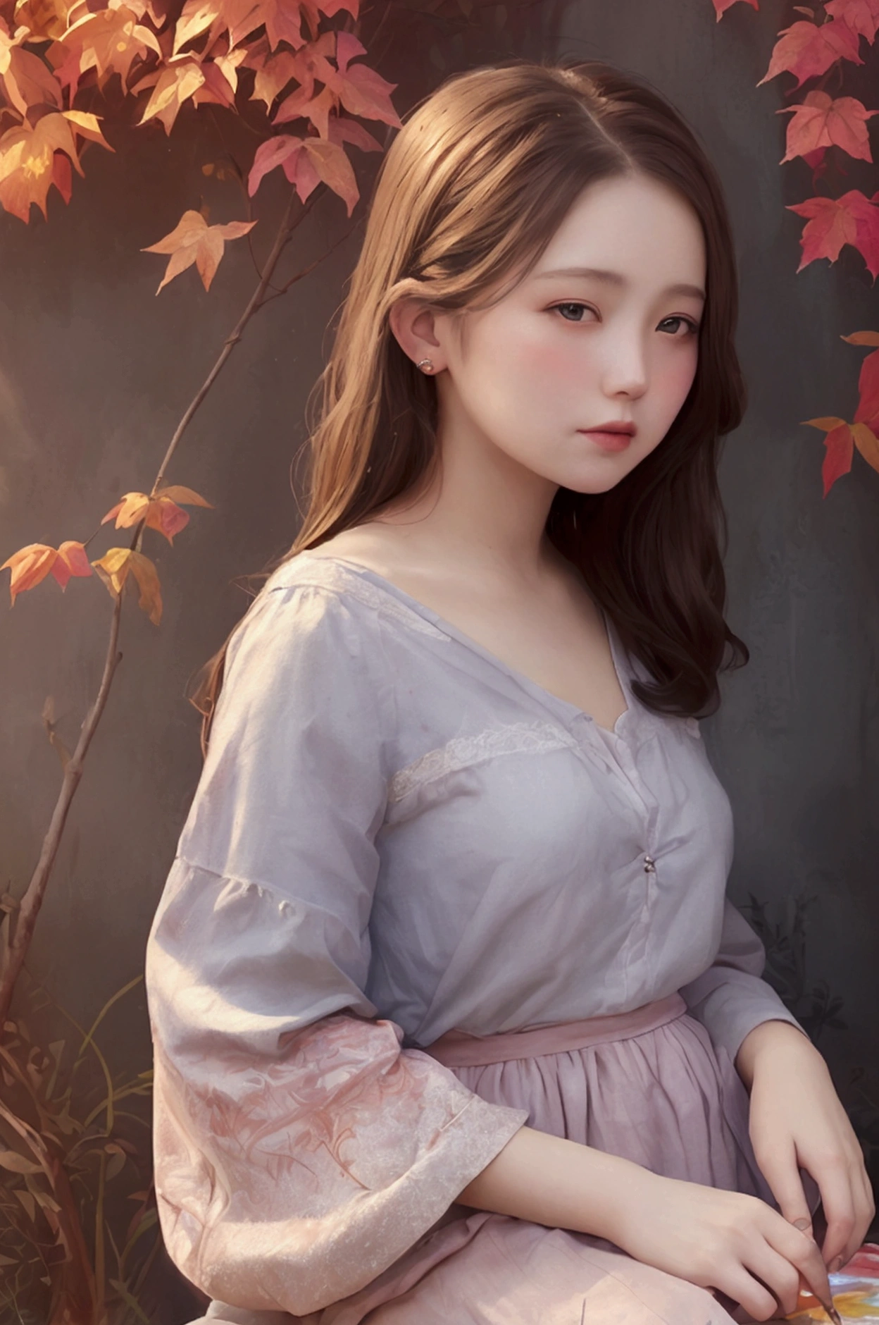 Masterpiece:1.4),, (Best quality:1.4),, Ultra-high RES,, 8K, CG,, (Extremely delicate and beautiful:1.2),,The upper part of the body,, 1girll,, Solo,, fashi-girl,, Mature girl,, , huge tit, Sweet,, , Sea backgroun，the reef，swell sea，Long brown hair,, pony-tail hair,, , Brown eyes,, Closed mouth,, Red lips,, , Face blown away by the wind,, ,Delicate depiction of facial features，almond eyes，Delicate eyeliner。long eyelasher，greene eyes，Black pupils，There is starlight in the eyes，Delicate lip detailing，Oil painting quality，Thick painting style， The beauty of Venus，the ocean，foamy，Stand on a huge shell