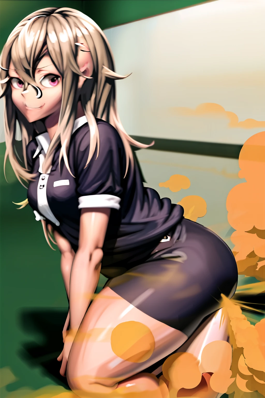 ((gta 5),(()),(),((velocity)),Yellow smoke,Attacked by farts, (((Women stand)),velocity,(Yellow smoke is rising),i'i'i'i'i'i' street)),((One Woman)),ponytail,blonde,wear glasses,((A girl smells a fart and chuckle)),((fart while walk)),(farting in street,((blushing)),(masterpiece:1.2、top-quality)、(the Extremely Detailed CG Unity 8K Wallpapers、ultra-detailliert、Best Shadows)、(细致背景)、(The best lighting、extremely delicate and beautiful)、depth of fields、1girl in、独奏 ,looking arround her,Ephemeral,,(),()),((((Girl is embarassed when she smells the bad smell of farts)))),((((profile facing diagonally)))),((i'I closed my mouth with hand feel embarassed...)),(()),((embarassing look)),(()),((massive fart)),((fart text))