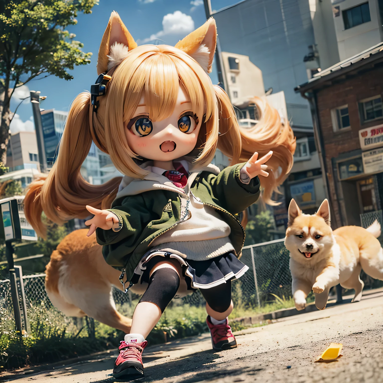 shiba inu girls chibi run