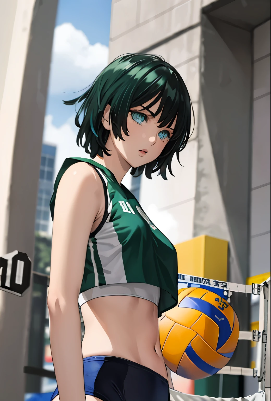 (((masterpiece,top-quality,超A high resolution))),1womanl, ,(((Wet with sweat))),Beautiful breasts,12year old,,(((Shy look))),(((I'm blushing))),(((Nariko Saten)),,(((Best Quality,4K,in 8K))),((closes mouth)),(((See-through White Basketball Jersey)),The wind is blowing,