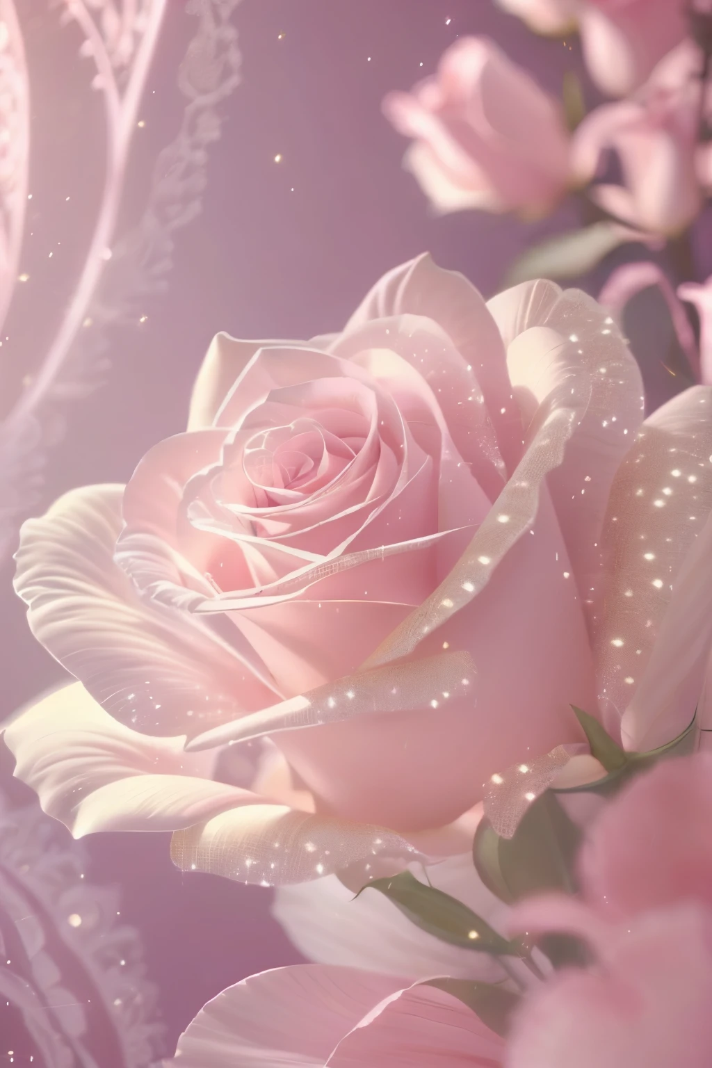 a photorealistic wallpaper inspired by Rose Henriques, pinterest, rococo, dreamy aesthetic, fantasy aesthetic!, very magical and dreamy, with soft pink colors, dreamy and detailed, cottagecore!!, beautiful and aesthetic, very aesthetic!!!!!!!!!!!!!!!, beautiful aesthetic, beautiful aesthetic design, pink vibe, high quality, 8k