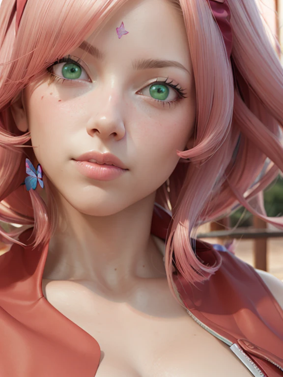 1 woman model, braided pink hair, green (highlights for bangs:1.5), blush face, plane white coat, remove white shirt, naked underneath, white robe, forest background, realistic, ultra detailed, 70mm lens, photograph hyper detailed  POV, by lee jeffries, nikon d850, film stock photograph ,4 kodak portra 400 ,camera f1.6 lens ,rich colors ,hyper realistic ,lifelike texture, dramatic lighting , cinestill 800,