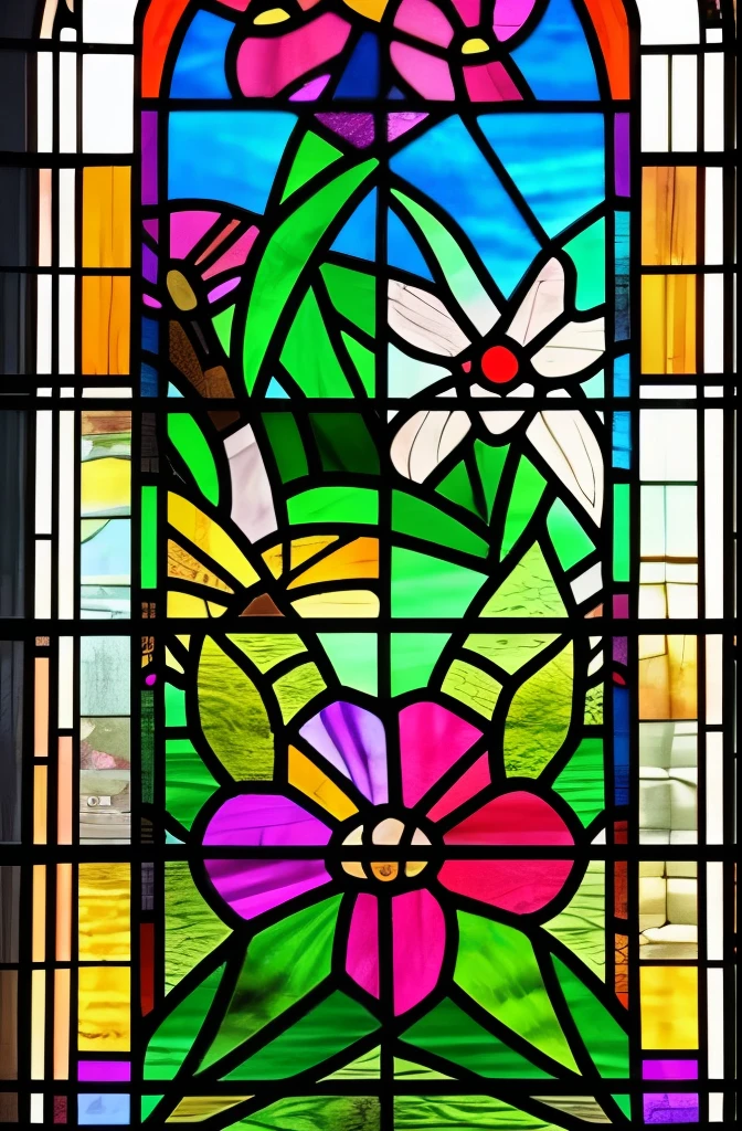 a stained glass window with butterflies and flowers in it, stained glass art, maxim verehin stained glass, stained glass!!, by Leo Goetz, stained glass, by Nikita Veprikov, by Nikola Avramov, stained glass style, by Lennie Lee, beautiful stained glass window, by Marie Bashkirtseff, stain glass, by Elina Karimova