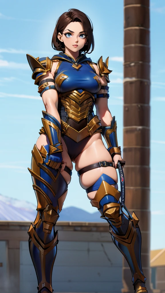 1girl, in full growth, best quality, masterpiece, <lora:paladinFashion_v10:0.65>, Paladin_glam armor