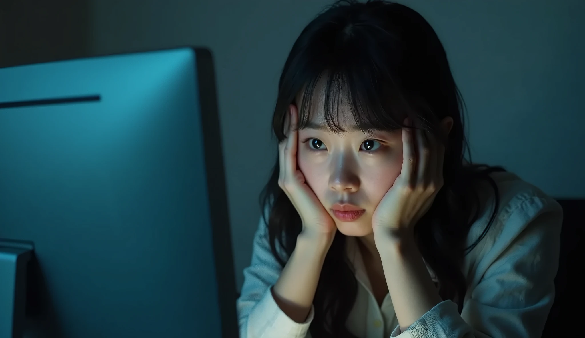 Person using AI on computer