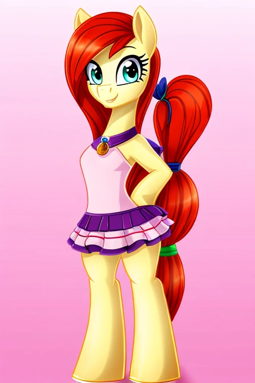 Apple Bloom from equestria girls, tetas medianas, sonrisa seductora, tetas desnudas, trasero desnudo, vagina desnuda, (solo desnuda), Vaginal penetration
