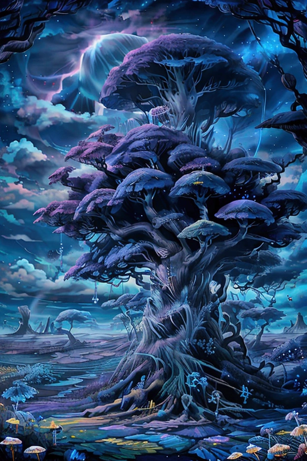 Here are a few prompts based on the image you described: Fantasy/Anime-Inspired: * "A lone tree stands tall amidst a field of glowing flowers under a vibrant blue sky filled with swirling clouds and ethereal lights." * "In a dreamlike world, a solitary tree casts a tranquil shadow over a vast field of shimmering white flowers beneath a celestial arch." Nature-Focused: * "A breathtaking landscape of a single tree bathed in sunlight, surrounded by a sea of delicate white flowers against a backdrop of a clear blue sky and fluffy clouds." * "A serene scene of a solitary tree standing sentinel over a field of white wildflowers, illuminated by the soft glow of the setting sun." Surreal/Dreamlike: * "An otherworldly image of a tree with iridescent leaves, surrounded by a field of glowing flowers that seem to dance in the breeze under a sky painted in shades of blue and purple." * "A surreal vision of a tree with roots that reach into the clouds, standing amidst a field of flowers that bloom with the colors of the rainbow." You can further customize these prompts by adding specific details or emotions, such as: * "A feeling of peace and tranquility washes over the scene." * "A sense of wonder and awe fills the air." * "The tree seems to be a symbol of resilience and strength." * "The flowers represent purity and innocence." Let me know if you'd like me to generate more prompts or if you have any other questions. , 32k