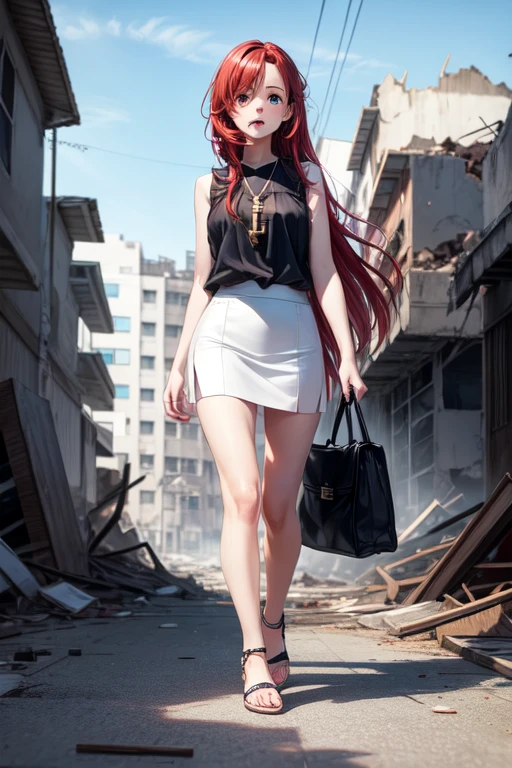 kushina,, kushina, <lora:kushina uzumaki v2-lora-nochekaiser:1> red hiar, long hair, hair ornament, red hair, hairclip, (grey eyes:1.5), (swept bangs:1.5), open mouth, confused, BREAK shirt, dress, jewelry, white shirt, short sleeves, apron, bracelet, green apron, collar, full body shot
zoomed out, distant view, flood, cum flood, perfect arms, perfect hands, perfect face, perfect legs, perfect thighs, perfect feet ground view, from below, groundview, low angle, kneeling, leaning forward, hands on the ground, looming, perspective , looking down, looking at the ground looking down:1.5, looking at the ground, unamused <lora:giantess:1>, blue sky, city, giga giantess, gts, giantess destroying a cityscape, destruction, rampage, huge craters, ravines, cracks in the ground, earthquake, smoke, fire, destroyed city, ruins, rubble, debris, crumbling, destroyed buildings, knocked over buildings, toppled skyscrapers, crumbling buildings, falling buildings, rampage in the city, destruction in the city destroyed cityscape