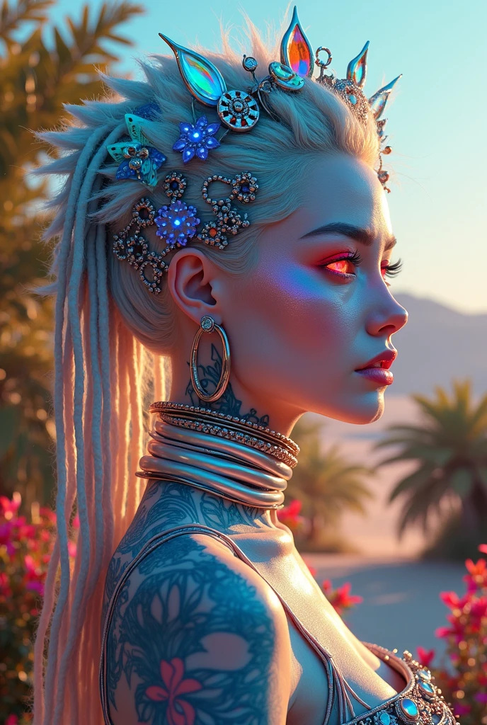 young nude Beautiful skinny women of mahoi tribe whith famous mahoi tatto, , without clothes, in a futuristic city, realistic, detailed, HDR. ultra hd, highly detailed, UHD, perfect composition, octane render, trending on artstation, bright, clear, ealistic, hyperrealism, 50mm lens, bokeh, sharp focus, 16 k resolution