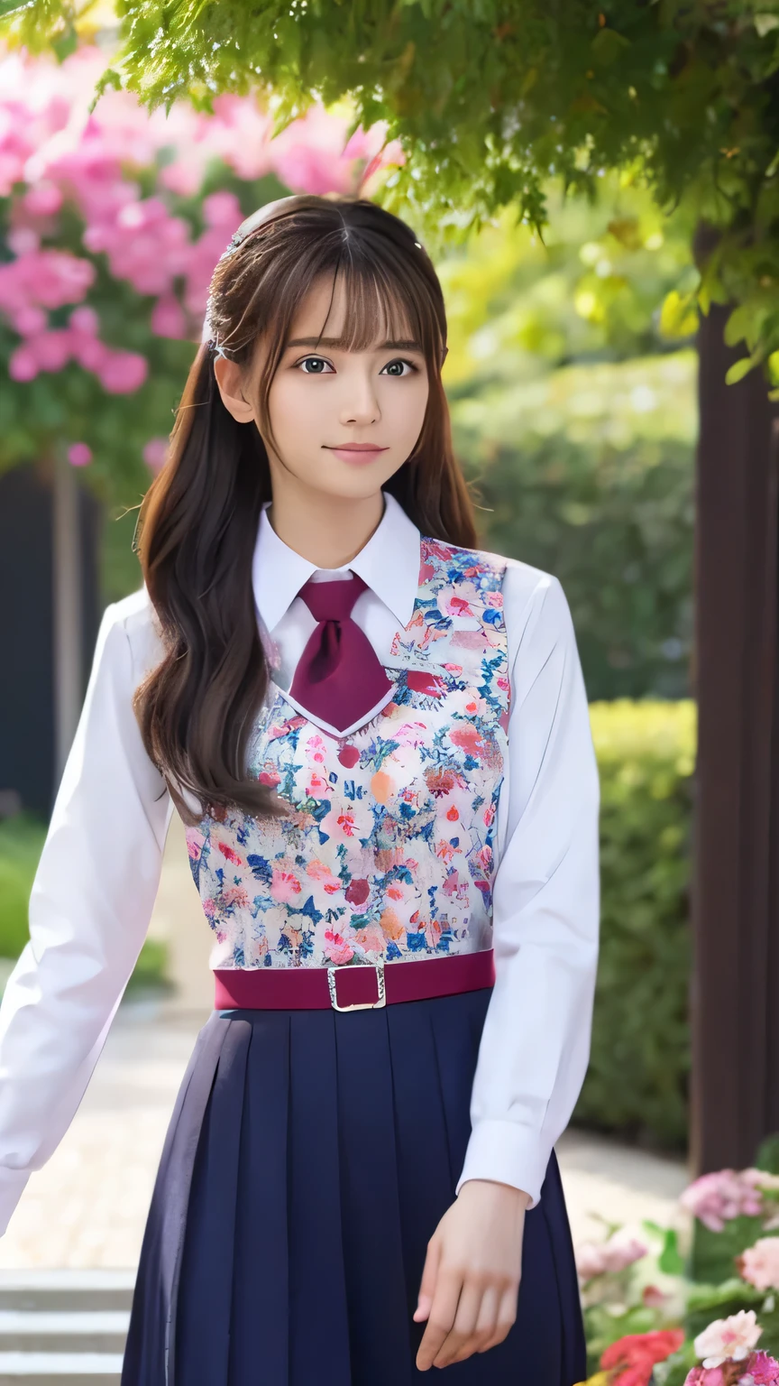 Wearing a uniform、Flower Garden