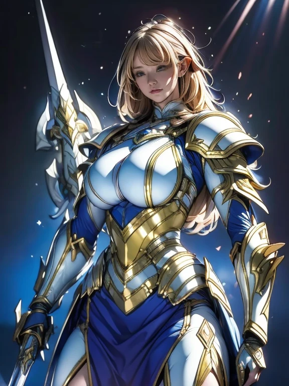 1girl, solo, megaerahades, detailed face, breasts, single wing, nose piercing, armor, ((muscular female)), ((cartoon)),