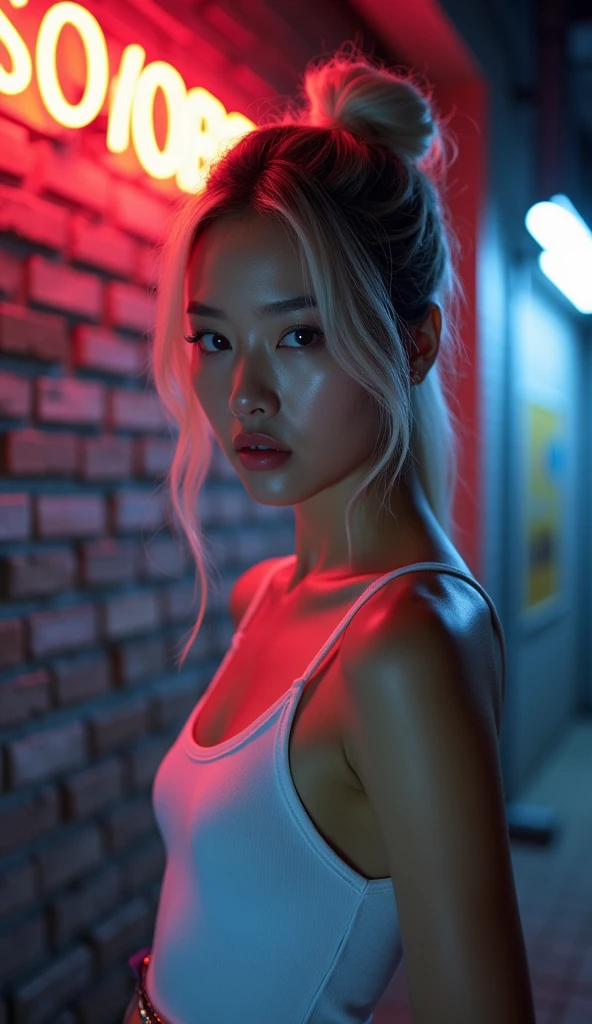 blond，prison，girl，wet，Good figure，Sexy clothes，20 years old，Asia，illumination