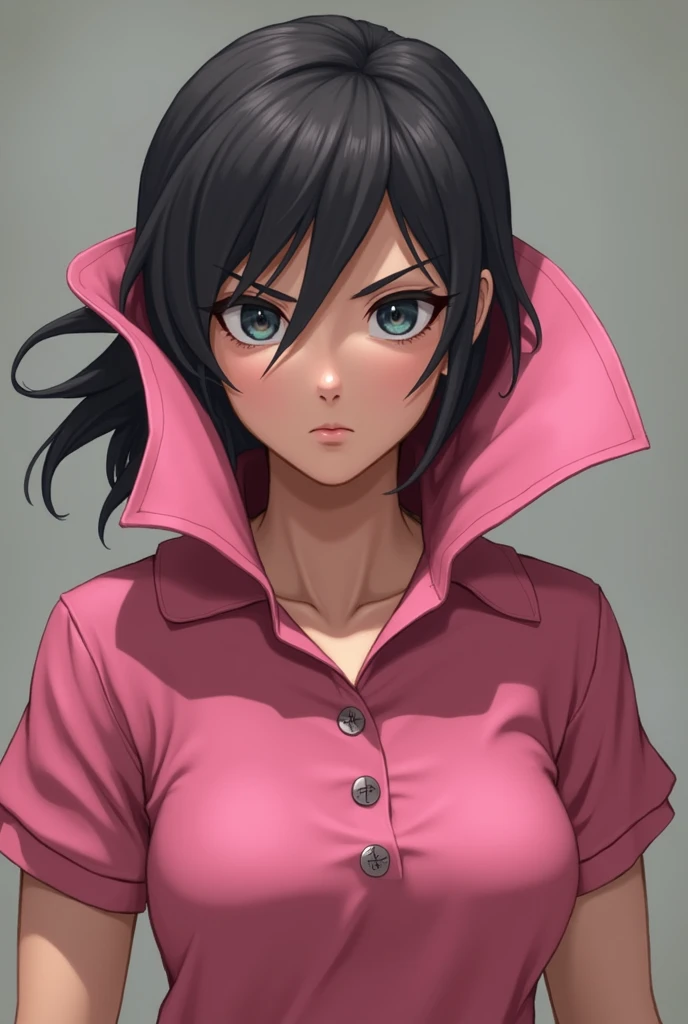 Best quality, ultimate details, masterpiece, 8K wallpapers, official art, Create a girl.make her angry.more angry. The expression should be extremely tense. pink clothes