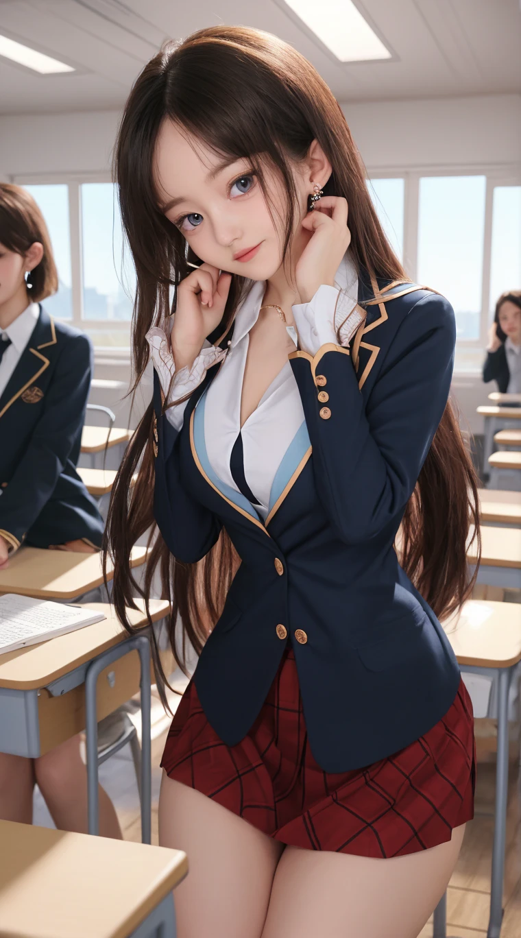 Photo quality,Masterpiece,Realistic,(14 year old cute Japanese girl:1.9),(Detailed young face:1.9),(Very embarrassed look:1.9),(Thin legs:1.9),((wear open-chested clothes:1.9)),(whole body:1.9),(Taking photos at the Comiket venue,Inner thigh visible:1.9),((Droopy eyes:1.9)),((Body type of a 14 year old girl,Small Tits:1.9)),(Cute school girl hairstyle:1.9),((Skinny Legs)),Very pale skin,Show your forehead,Detailed body,Detailed hands,No makeup