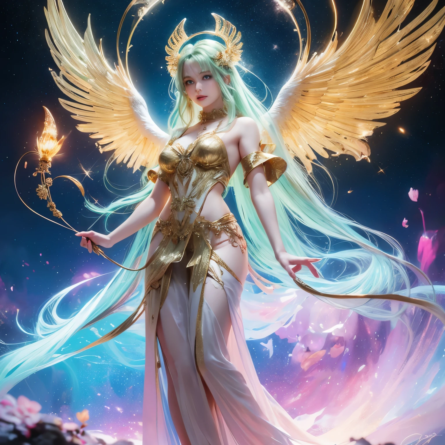 Metatron cube white color background and gold draw sacred geometry Galactic angels --auto --s2
