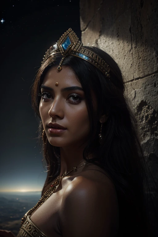 a detailed hyper realistic portrait of the Incan gods mama ocllo and manco capac, extremely detailed facial features, beautiful intricate clothing, gold jewelry, detailed ornate headdresses, highly realistic skin textures, natural lighting, photorealistic, 8k, ultra-detailed, (best quality,4k,8k,highres,masterpiece:1.2),ultra-detailed,(realistic,photorealistic,photo-realistic:1.37),dramatic lighting,moody atmosphere,epic scale,cinematic composition,ornate background,cultural symbolism