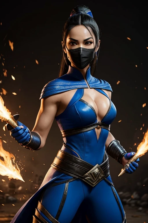 Frost, blue hair,  blue eyes, solo, standing, close up, short hair up, spiked hair,covered nipples, 
FroNin, mask,  fingerless elbow gloves, ,bodysuit ,thighhighs, black footwear, heels, pelvic curtain, stars,typical  blue martial arts uniform, arm and leg guards, an icy blue mask, wielding an ice sword, icy background particles,icy waves, stunning detailed background, icy steam from hands, icy steam from mask, icy steam from suit,((complex background))
(insanely detailed, beautiful detailed face, masterpiece, best quality) a black jumpsuit with attached blue tabard and belt and printed armour detailing on the shins and arms, icy weapons, dynamic pose, midriff, snowflakes,ice, 

Ben Bauchau, Michael Garmash, Daniel F
Gerhartz, Clint Cearley, Carne Griffiths, Jean Baptiste
Monge, strybk style, warm dreamy lighting, matte
background, volumetric lighting, pulp adventure
style, fluid acrylic, dynamic gradients, bold color,
illustration, highly detailed, simple, smooth and clean
vector curves, vector art, smooth, johan grenier,
character design, 3d shadowing, fanbox, cinematic.
ornate motifs, elegant organic framing, hyperrealism
posterized, masterpiece collection, bright lush colors.
TXAA, penumbra, abstract minimalism, wet gouache


, FROST, FRONIN,