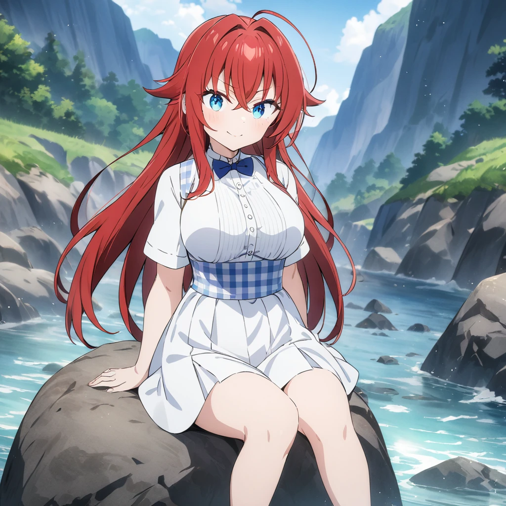 masterpiece, highest quality、1. A woman with beautiful eyes、(aty, long hair, blue eyes, red hair、hair between eyes)、((big breasts、huge breasts、big areola、erect nipples))、 (((((Full naked、nudist)))))、 ((pubic hair、hairy、pubic hair、pubic hair))、standing on one knee、 on one knee