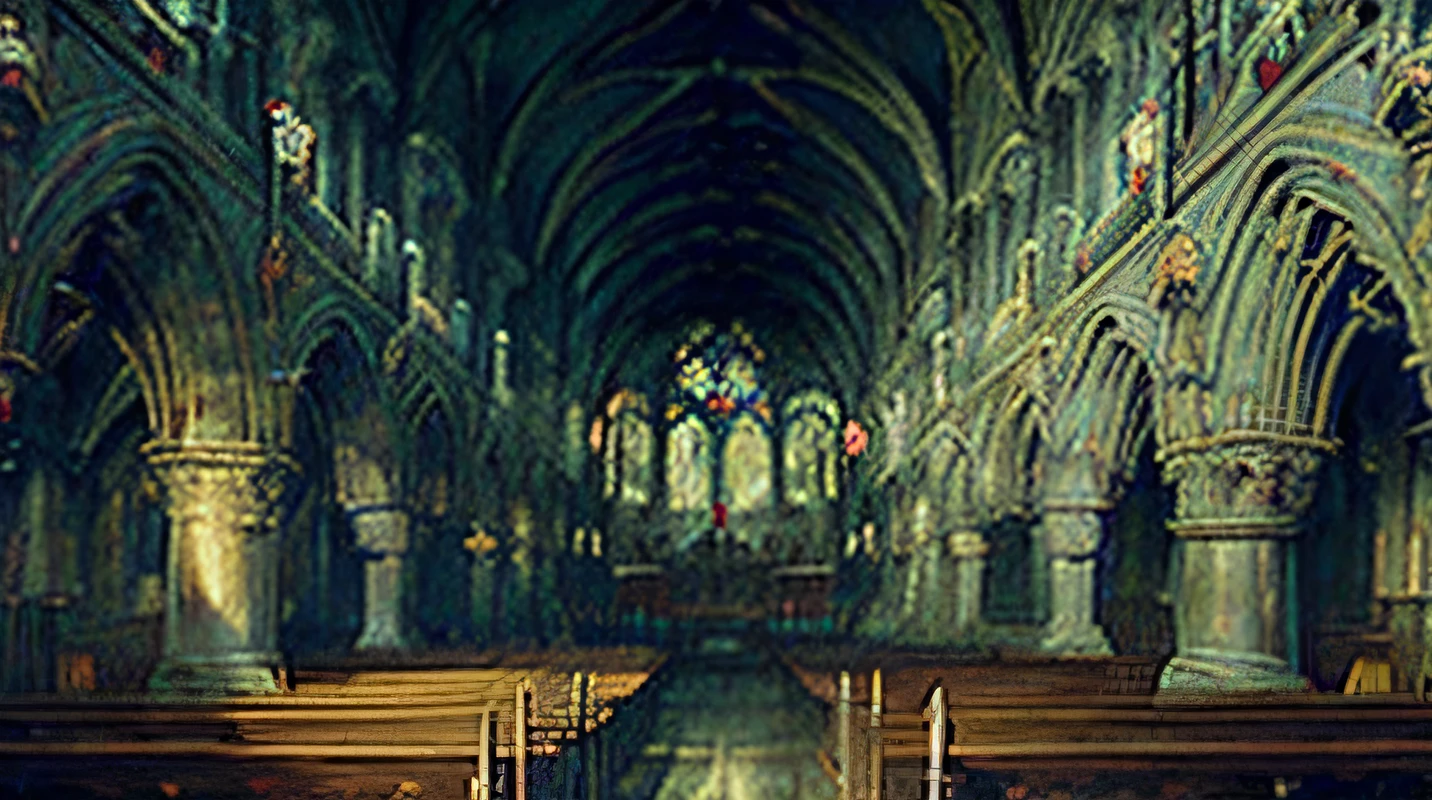 Inside the Cathedral、(There are no people:2.0)、Painting、god々Shii